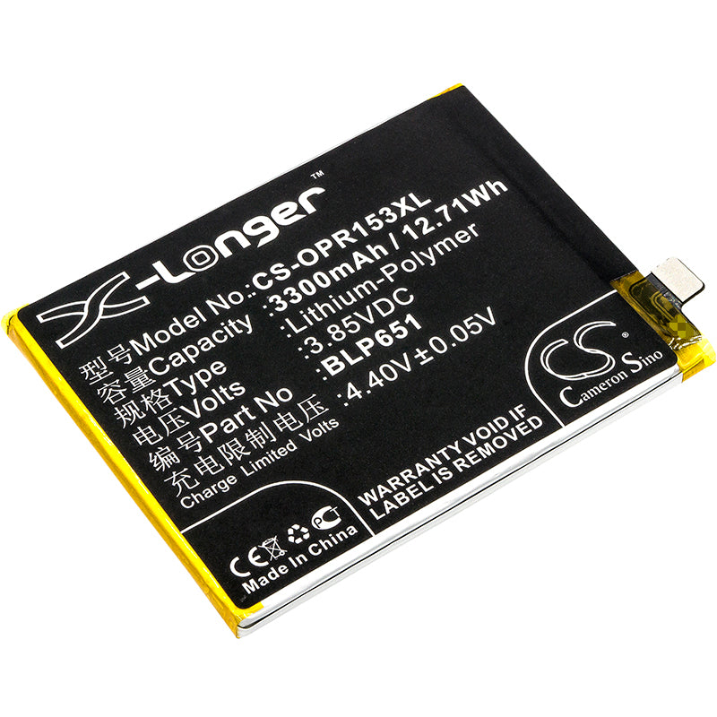 Replacement Battery for Oppo R15 Dream Mirror – Mobile, SmartPhone – 3300mAh / 3.85V - image 1