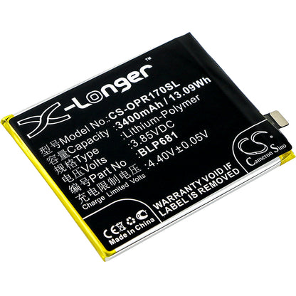 Replacement Battery for Oppo R17 – Mobile, SmartPhone – 3400mAh / 3.85V - image 1