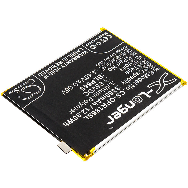 Replacement Battery for OPPO  CPH1859 – Mobile, SmartPhone – 3350mAh / 12.90Wh / 3.85V
