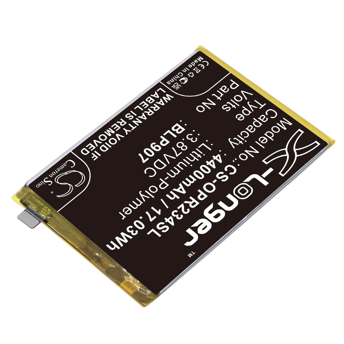 Replacement Battery for Oppo Reno7 Z 5G – Mobile, SmartPhone – 4400mAh / 3.87V