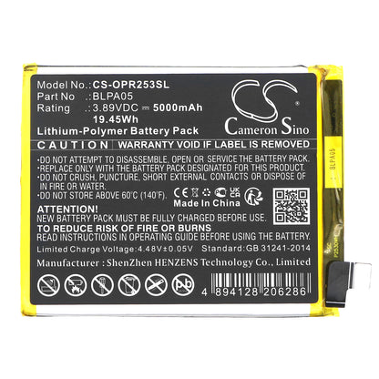 Replacement Battery for Oppo CPH2531 – Mobile, SmartPhone – 5000mAh / 3.89V