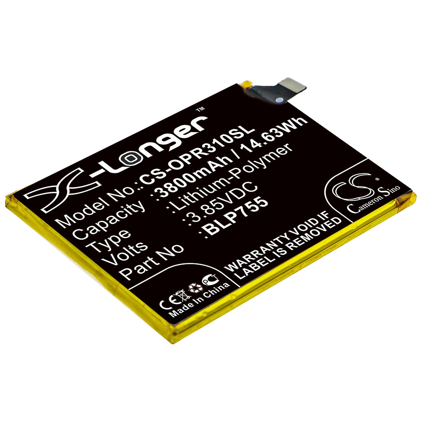 Replacement Battery for Oppo Reno 3 5G – Mobile, SmartPhone – 3800mAh / 3.85V - image 1