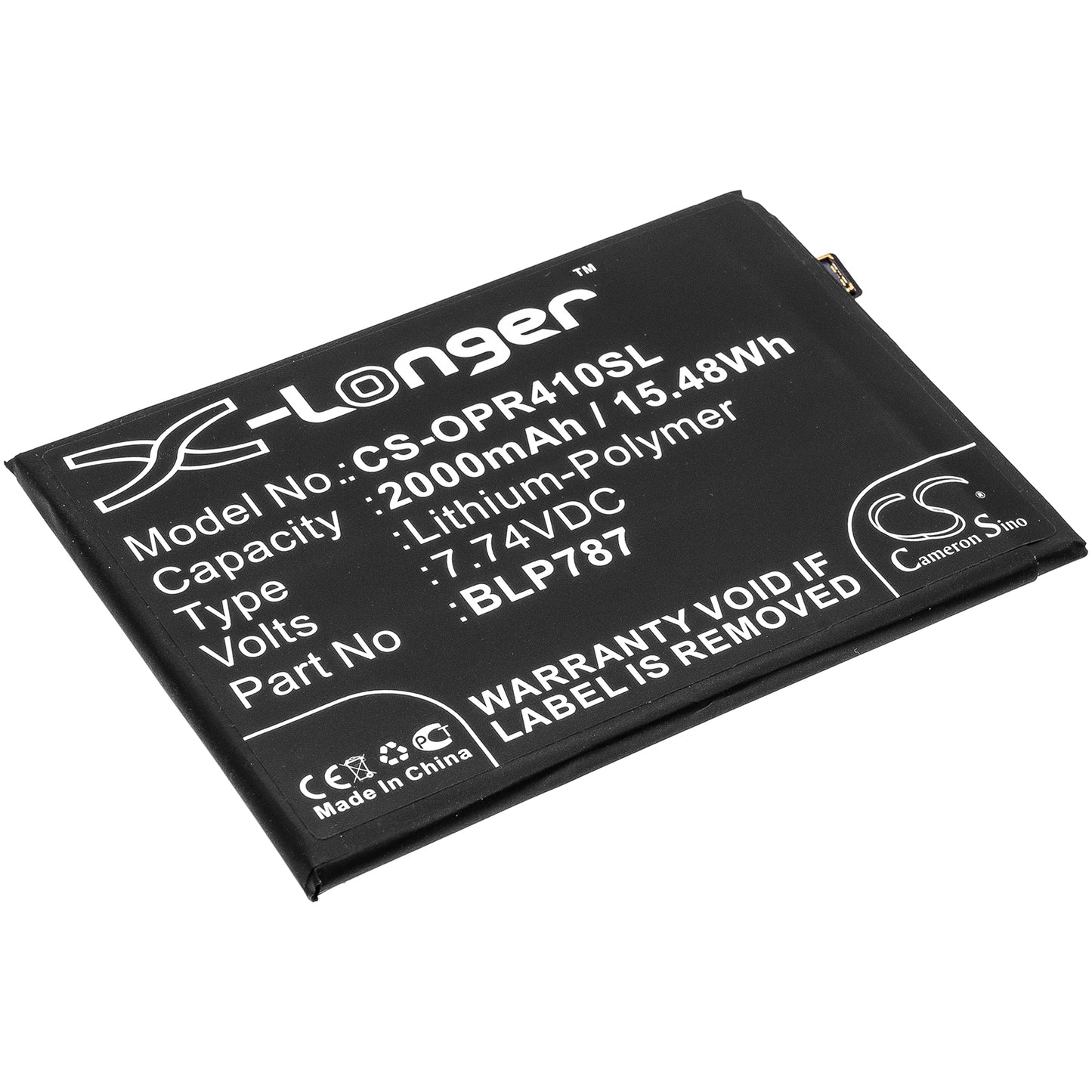 Replacement Battery for Oppo Reno4 Pro 4G – Mobile, SmartPhone – 2000mAh / 7.74V - image 1