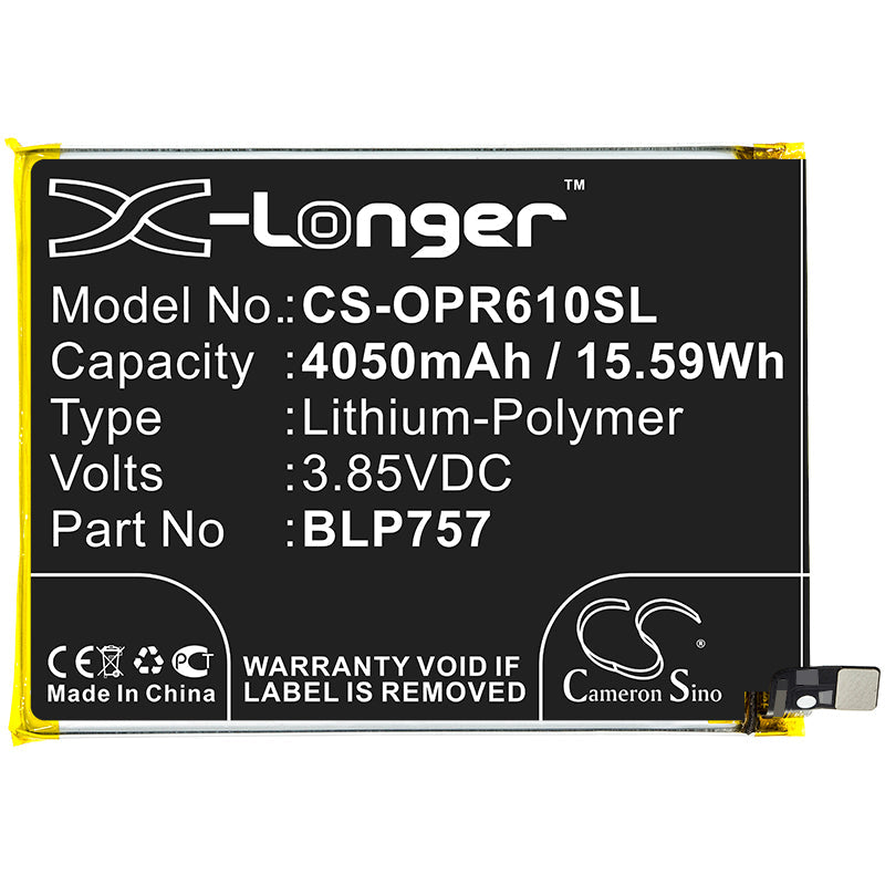 Replacement Battery for OPPO  R2002 – Mobile, SmartPhone – 4050mAh / 15.59Wh / 3.85V