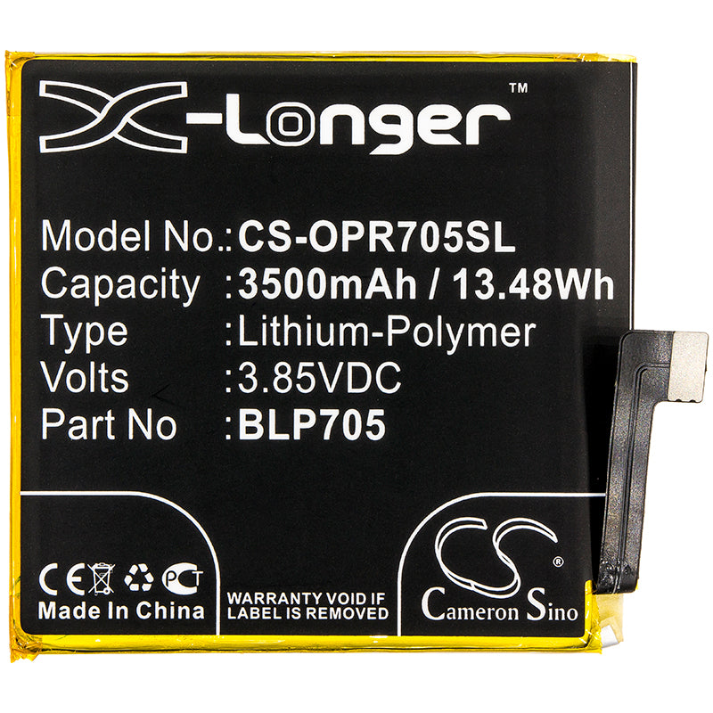 Replacement Battery for OPPO  CPH1919 – Mobile, SmartPhone – 3500mAh / 13.48Wh / 3.85V