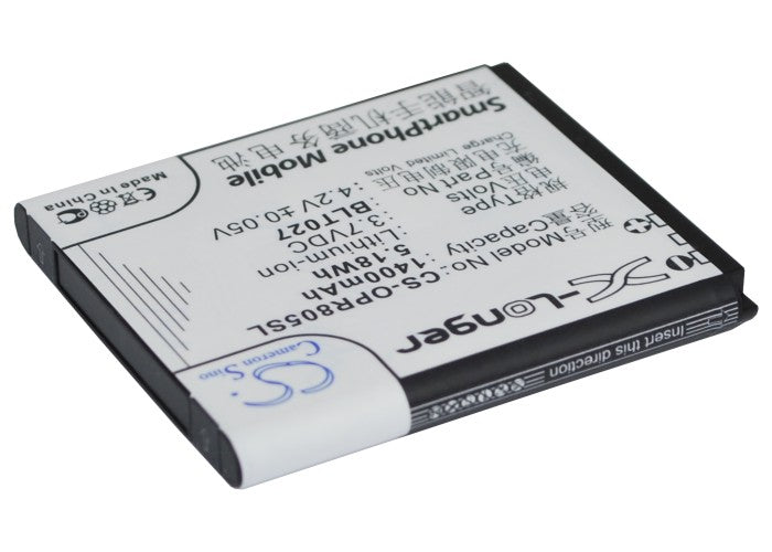 Replacement Battery for Oppo R803 – Mobile, SmartPhone – 1400mAh / 3.7V - image 2