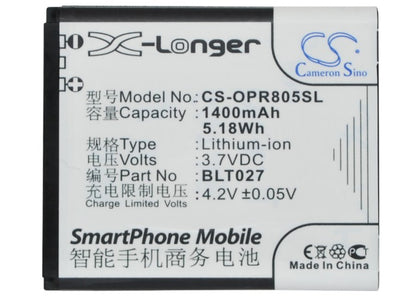 Replacement Battery for Oppo R803 – Mobile, SmartPhone – 1400mAh / 3.7V - image 5
