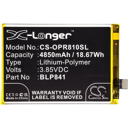 Replacement Battery for OPPO  Realme 8 – Mobile, SmartPhone – 4850mAh / 18.67Wh / 3.85V