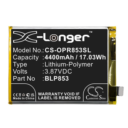 Replacement Battery for Oppo Reno 4 4G – Mobile, SmartPhone – 4400mAh / 3.87V