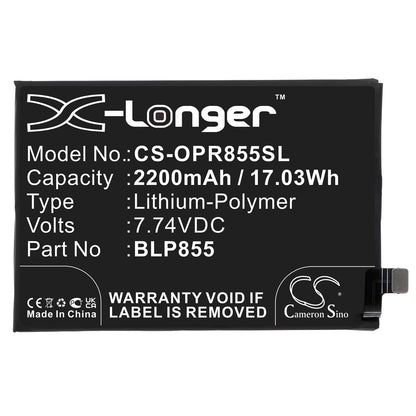 Replacement Battery for OPPO  PEPM00 – Mobile, SmartPhone – 2200mAh / 17.03Wh / 7.74V