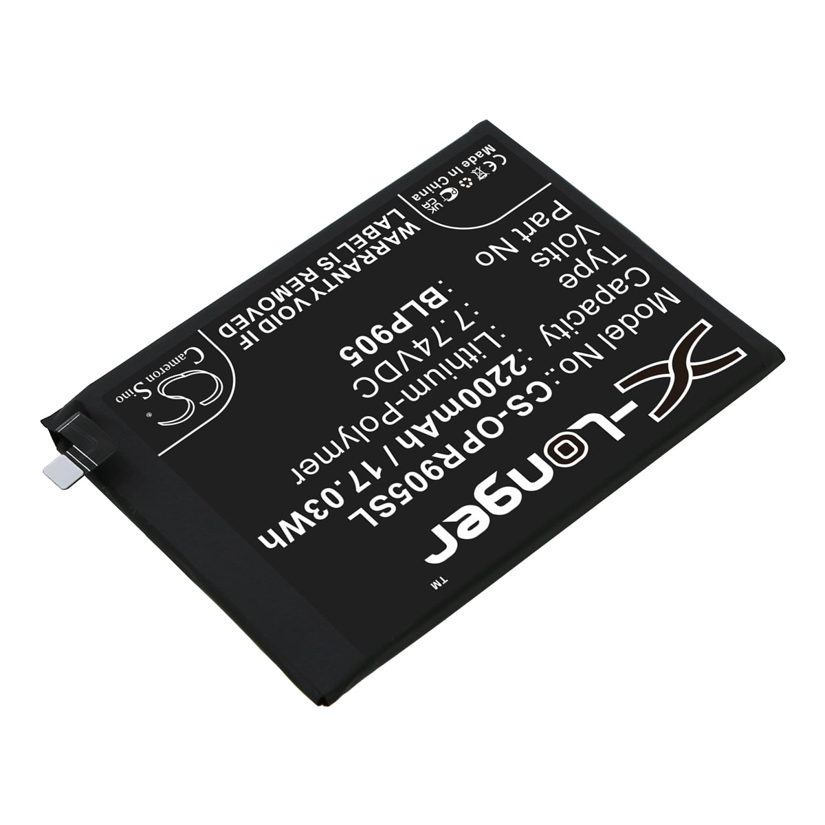 Replacement Battery for Oppo Reno 7 Pro 5G – Mobile, SmartPhone – 2200mAh / 7.74V