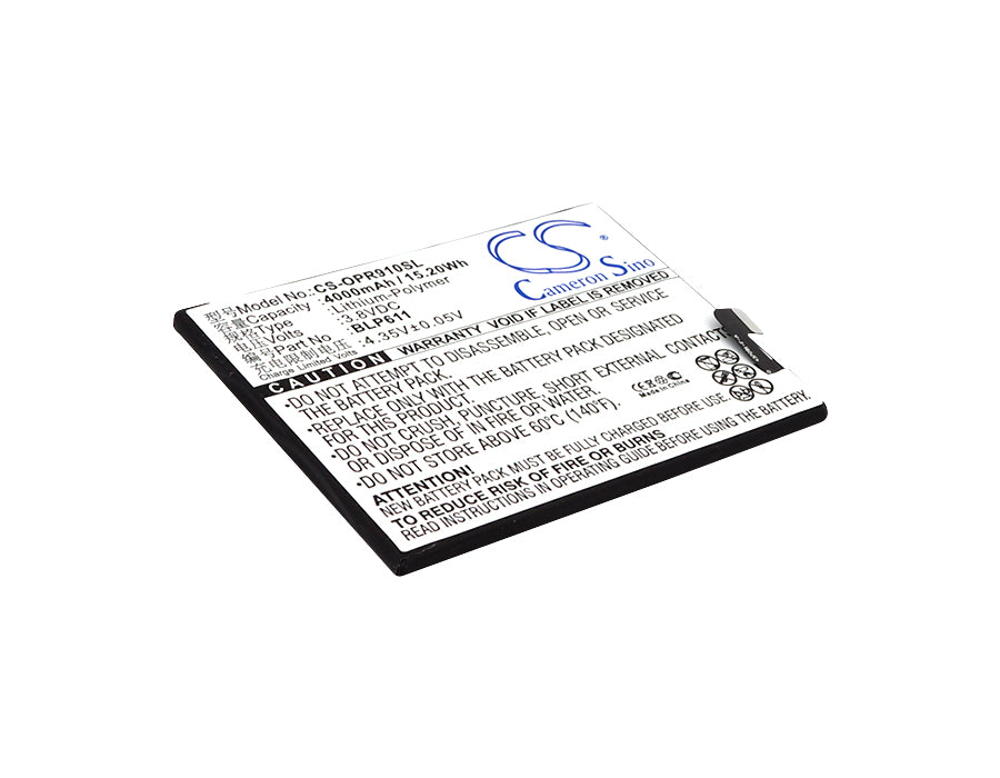 Replacement Battery for Oppo R9 Plus – Mobile, SmartPhone – 4000mAh / 3.8V - image 1