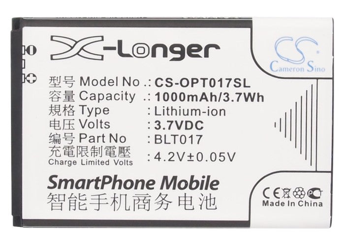 Replacement Battery for Oppo A613 – Mobile, SmartPhone – 1000mAh / 3.7V - image 5
