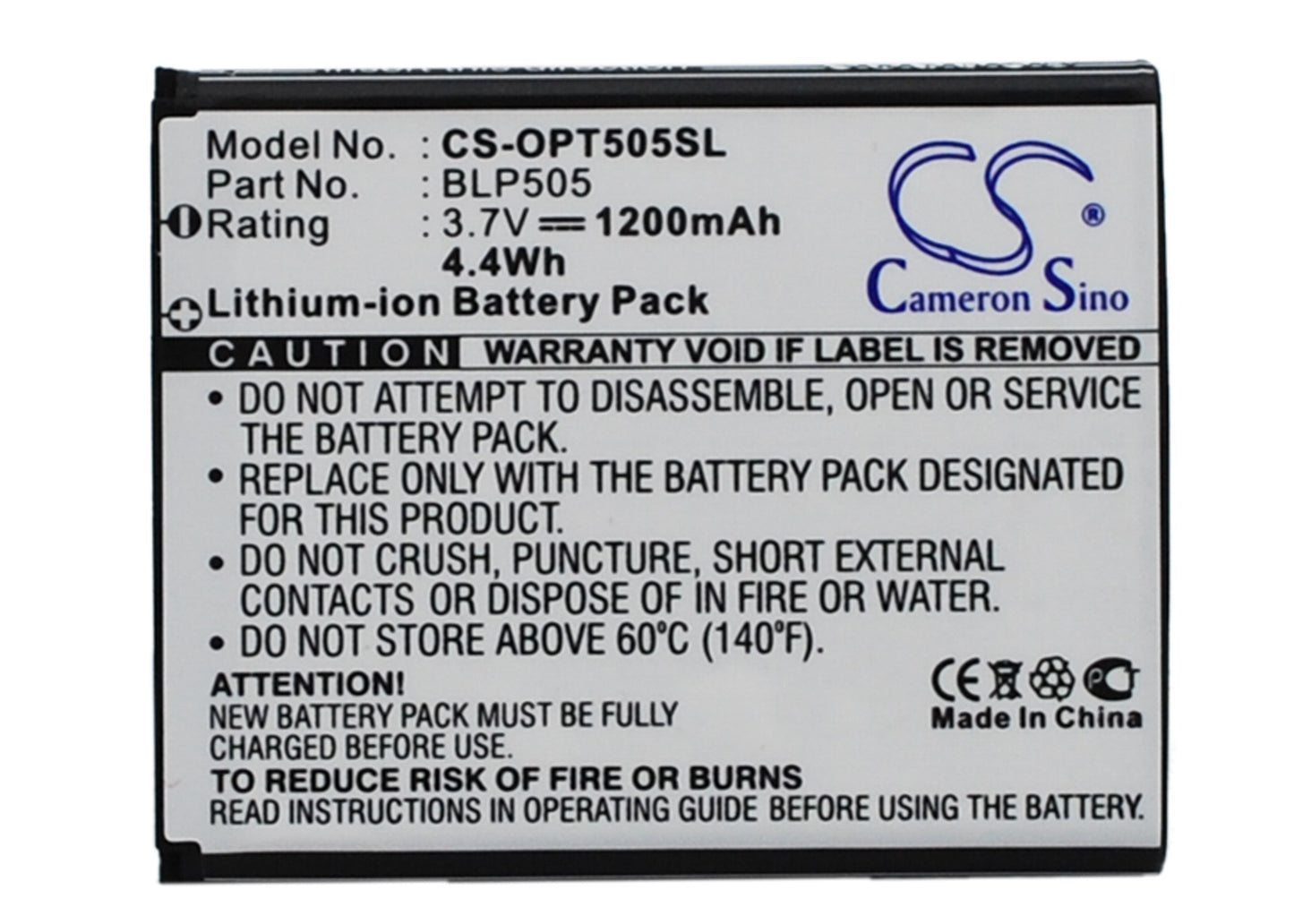 Replacement Battery for Oppo T9 – Mobile, SmartPhone – 1200mAh / 3.7V - image 1