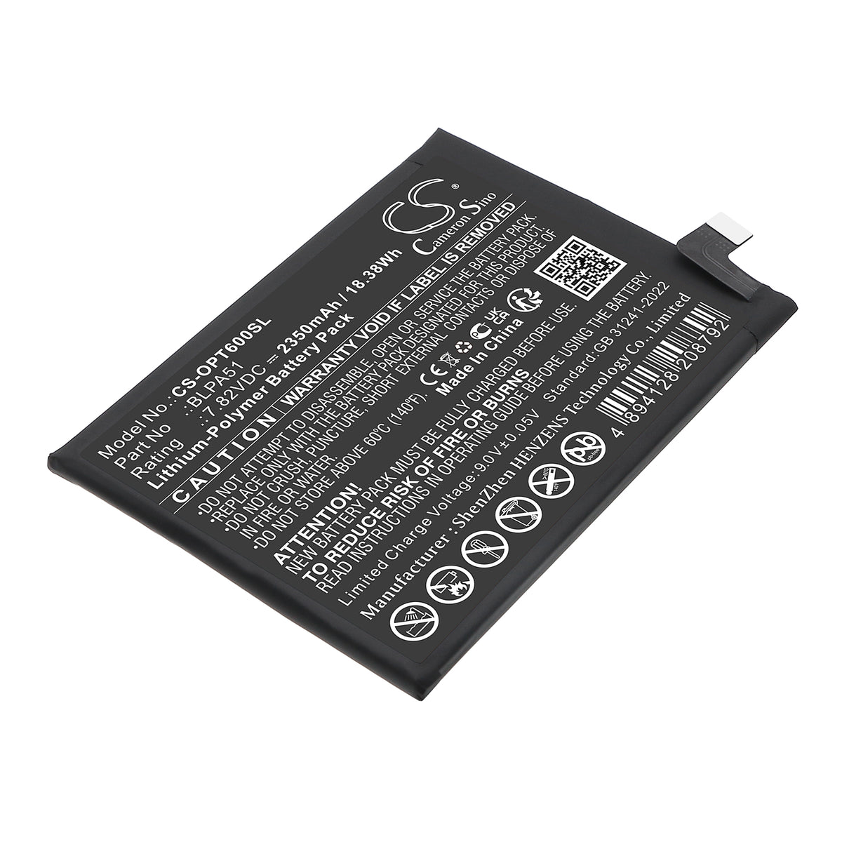 Replacement Battery for Realme | Oppo GT 6T – Mobile, SmartPhone – 2350mAh / 7.82V