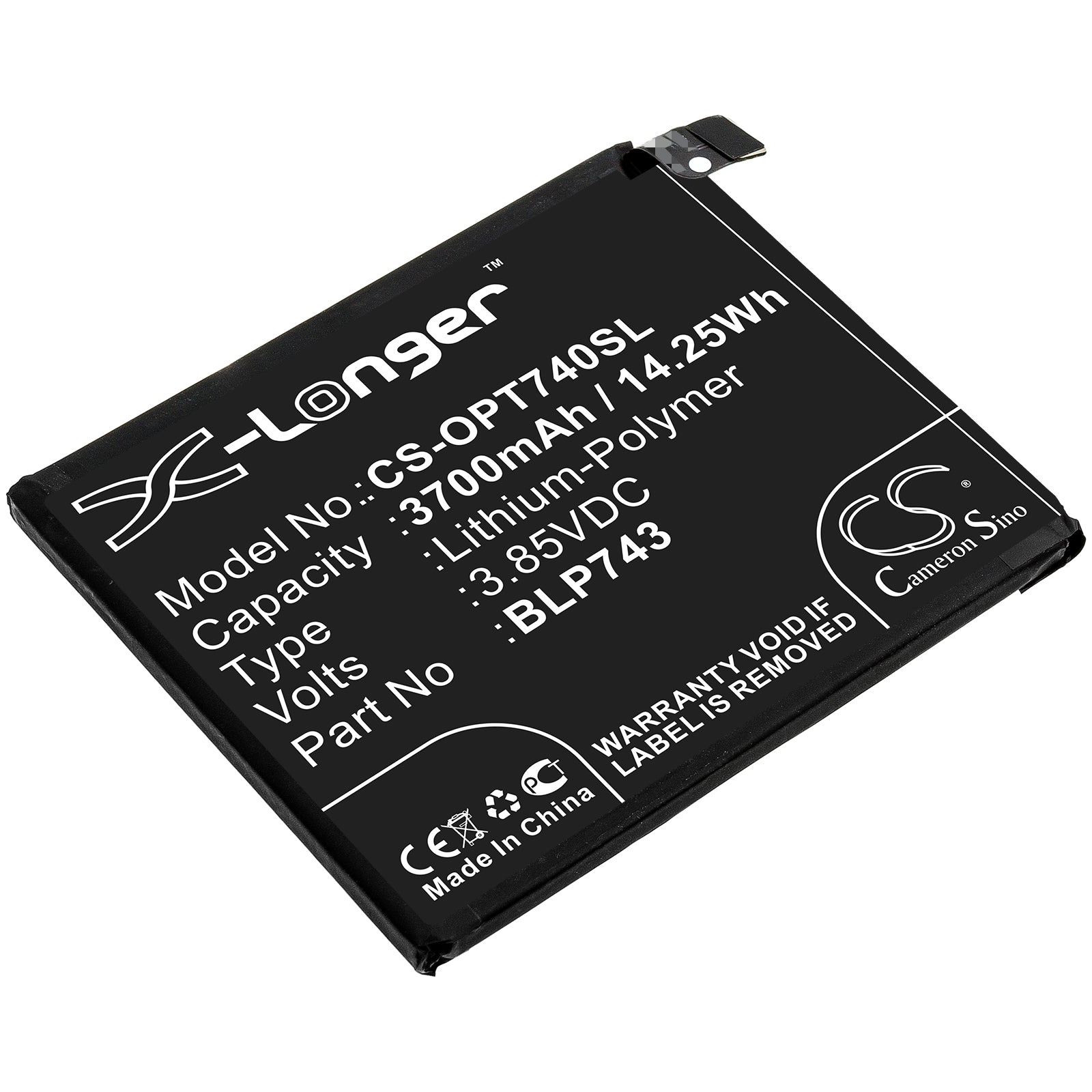 Replacement Battery for OnePlus 7T – Mobile, SmartPhone – 3700mAh / 3.85V - image 1