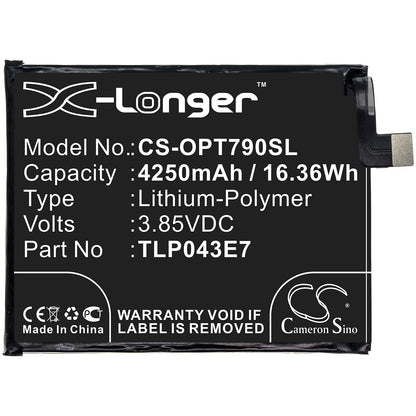 Replacement Battery for Alcatel  T790H – Mobile, SmartPhone – 4250mAh / 16.36Wh / 3.85V