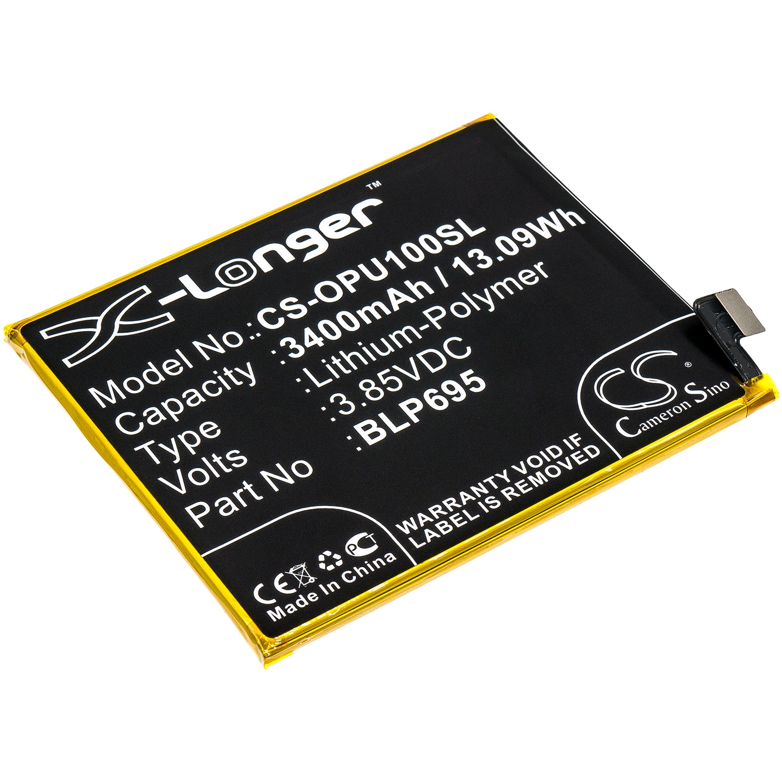 Replacement Battery for Oppo Realme U1 – Mobile, SmartPhone – 3400mAh / 3.85V - image 1
