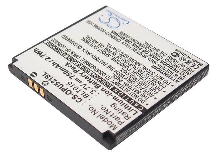 Replacement Battery for Oppo U521 – Mobile, SmartPhone – 750mAh / 3.7V - image 1