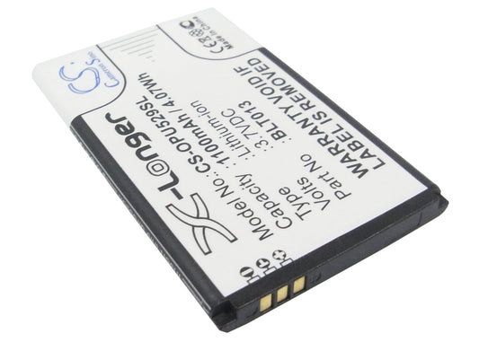 Replacement Battery for OPPO  A209 – Mobile, SmartPhone – 1100mAh / 4.07Wh / 3.7V