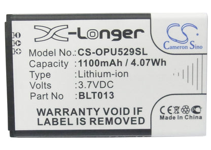 Replacement Battery for OPPO  A209 – Mobile, SmartPhone – 1100mAh / 4.07Wh / 3.7V