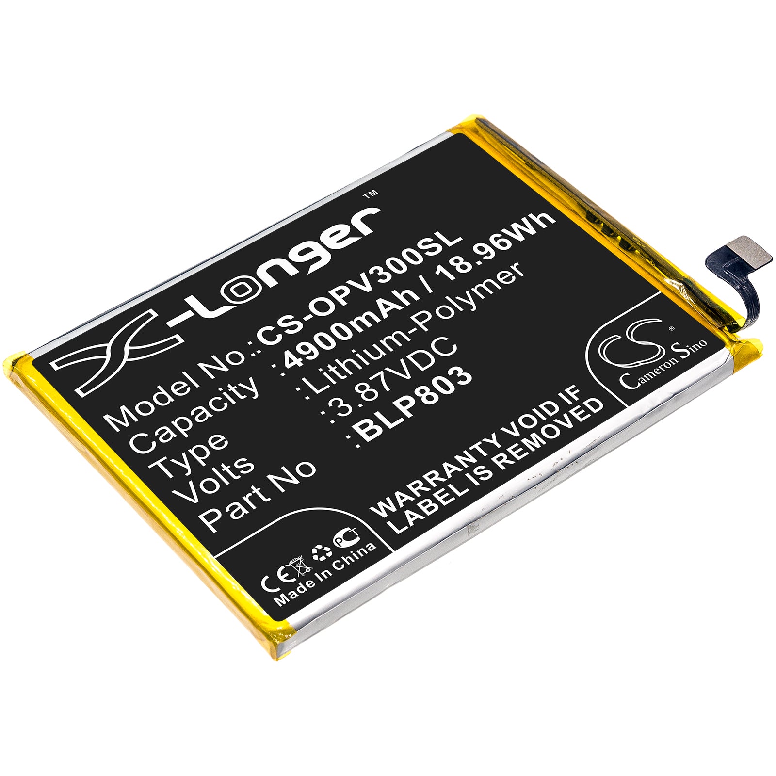 Replacement Battery for Oppo Realme V3 – Mobile, SmartPhone – 4900mAh / 3.87V - image 1