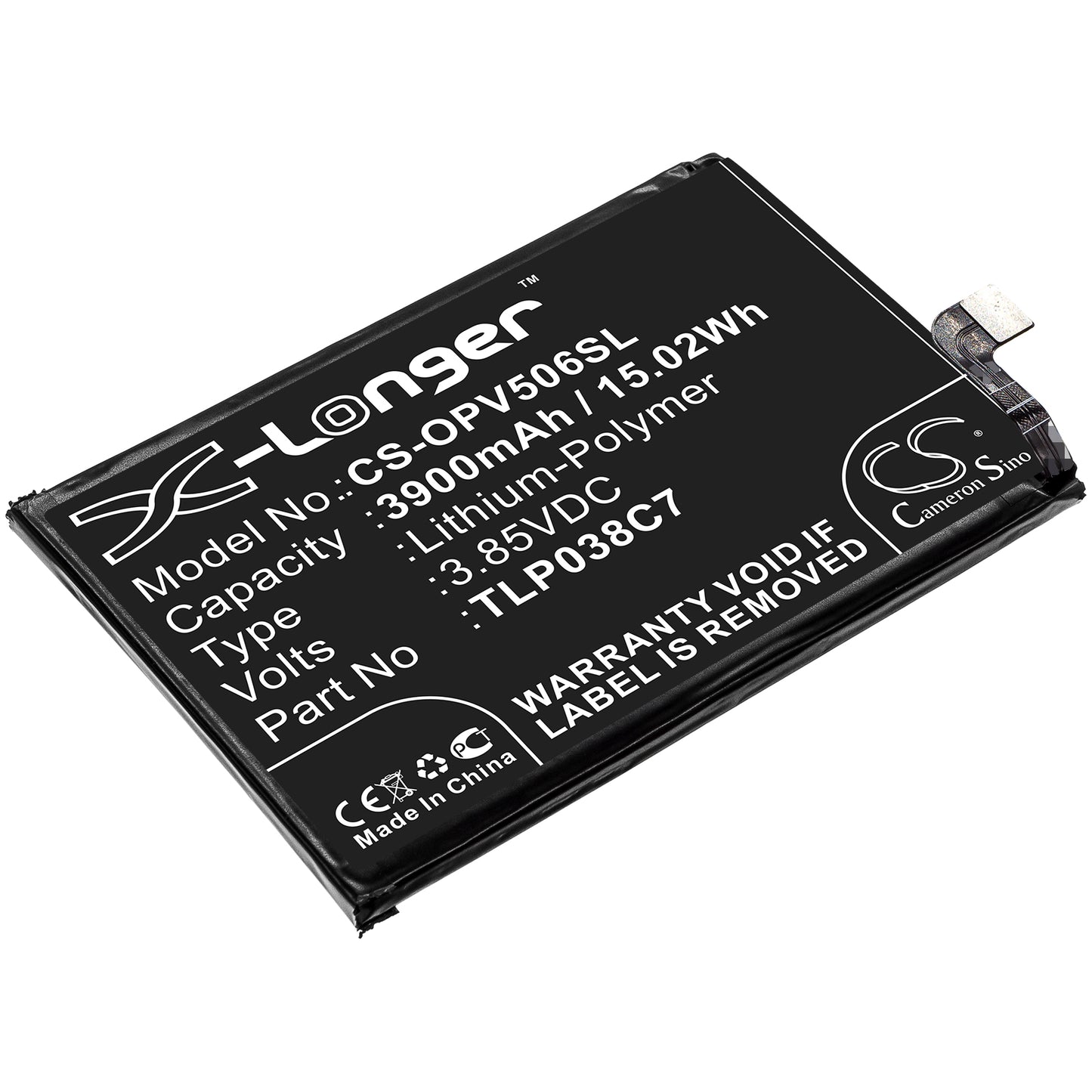 Replacement Battery for Alcatel OT-5060D – Mobile, SmartPhone – 3900mAh / 3.85V - image 1