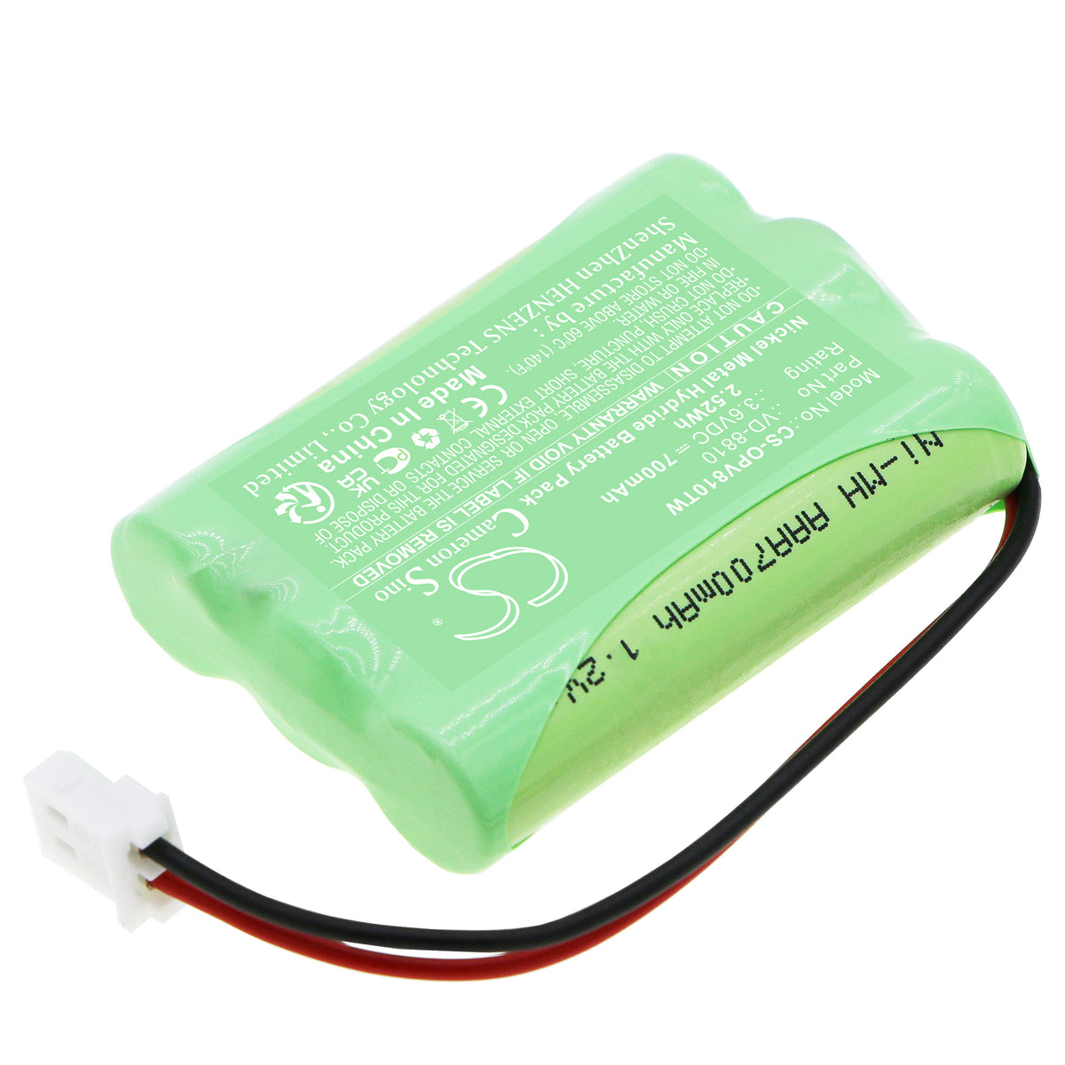 Replacement Battery for Optex | iVision | IQ America Wireless Two-Way Intercom System – Home Security Camera – 700mAh / 3.6V