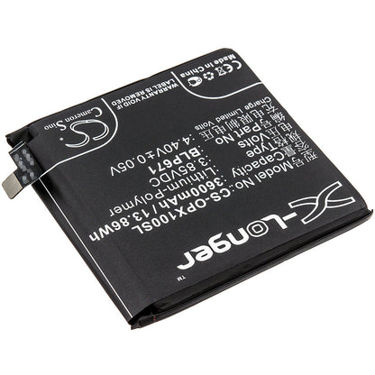 Replacement Battery for OPPO  Find X – Mobile, SmartPhone – 3600mAh / 13.86Wh / 3.85V