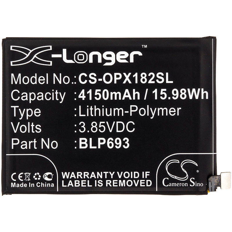 Replacement Battery for OPPO  Realme 3 – Mobile, SmartPhone – 4150mAh / 15.98Wh / 3.85V