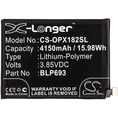 Replacement Battery for OPPO  Realme 3 – Mobile, SmartPhone – 4150mAh / 15.98Wh / 3.85V