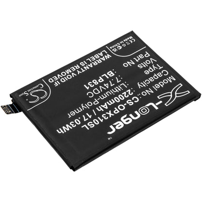 Replacement Battery for OPPO  CPH2173 – Mobile, SmartPhone – 2200mAh / 17.03Wh / 7.74V