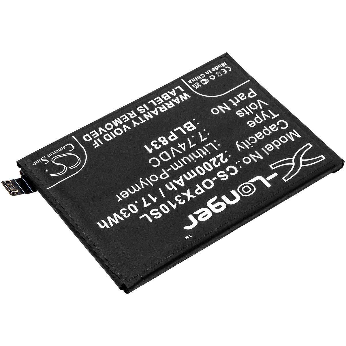 Replacement Battery for Oppo Find X3 Pro – Mobile, SmartPhone – 2200mAh / 7.74V