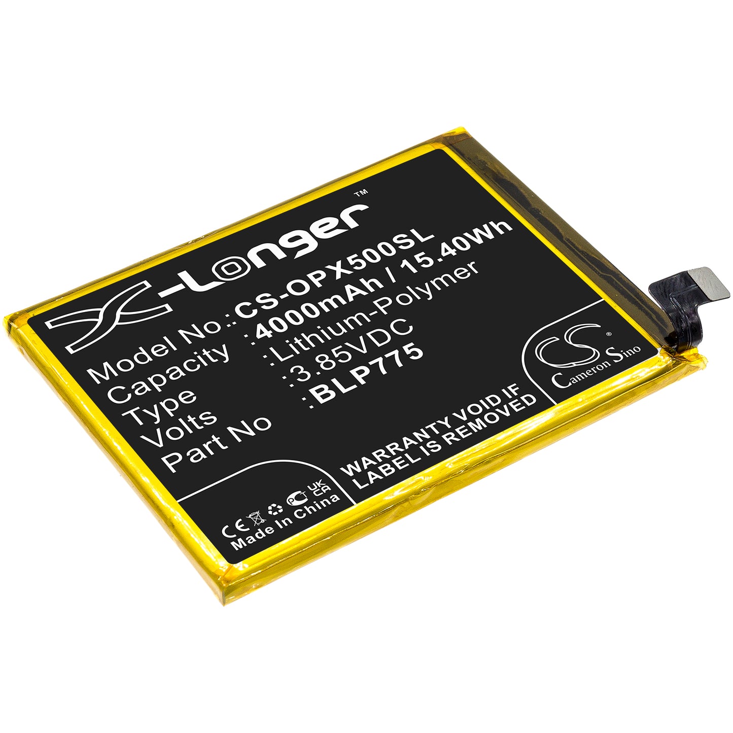 Replacement Battery for Oppo Realme X50 5G – Mobile, SmartPhone – 4000mAh / 3.85V - image 1