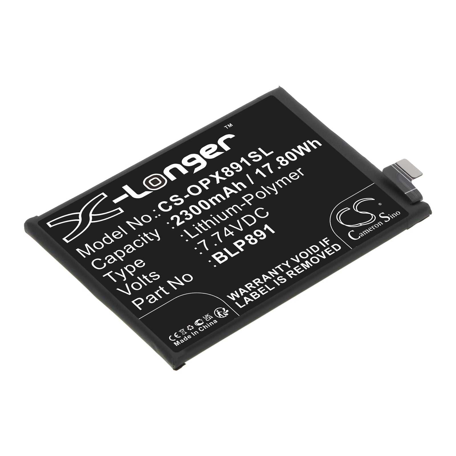 Replacement Battery for Oppo Find X5 5G – Mobile, SmartPhone – 2300mAh / 7.74V - image 1