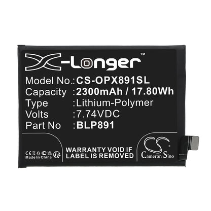 Replacement Battery for Oppo Find X5 5G – Mobile, SmartPhone – 2300mAh / 7.74V