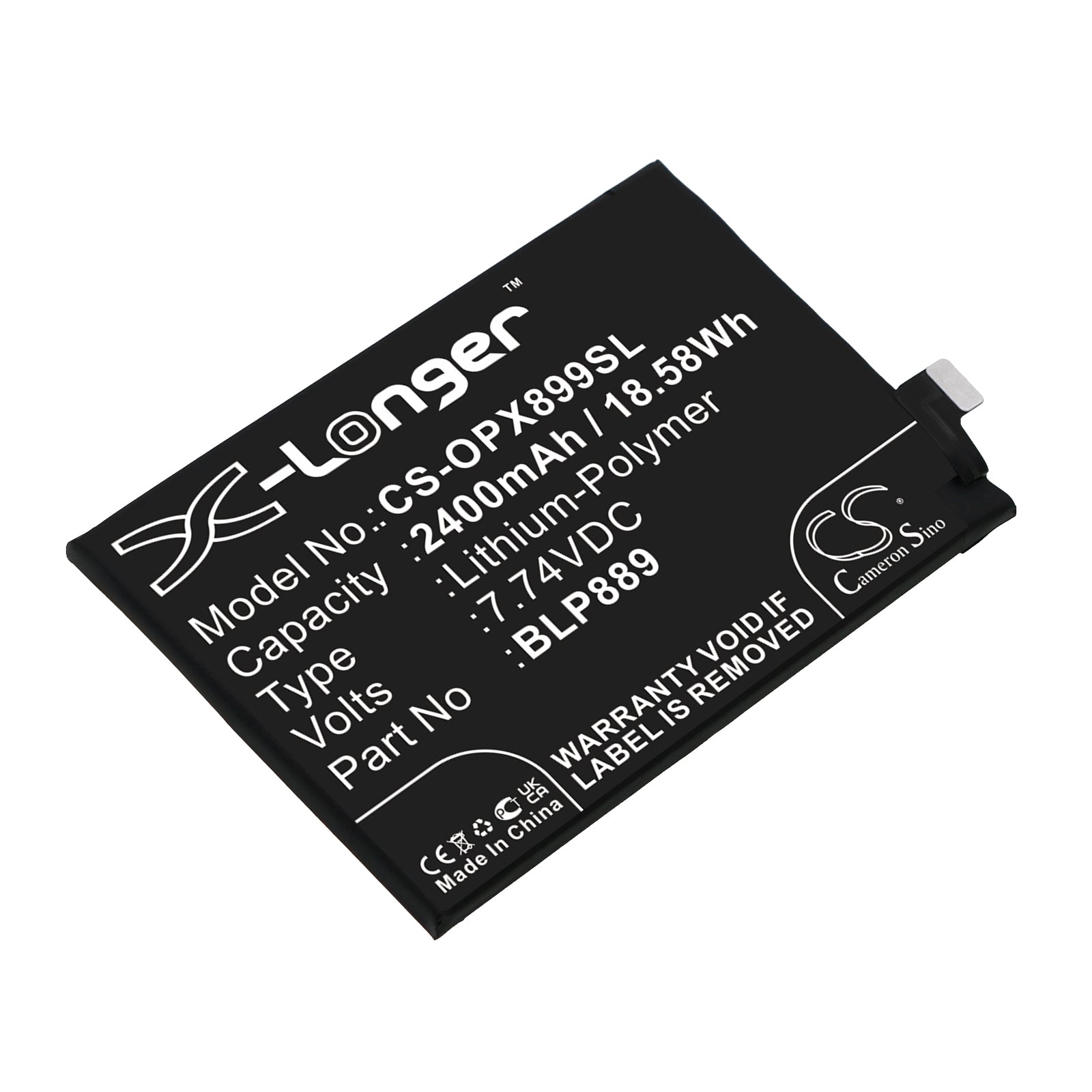 Replacement Battery for Oppo Find X5 Pro – Mobile, SmartPhone – 2400mAh / 7.74V - image 1