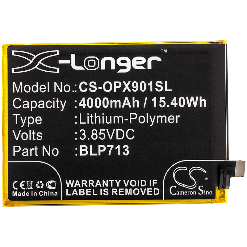Replacement Battery for OPPO  Realme X – Mobile, SmartPhone – 4000mAh / 15.40Wh / 3.85V