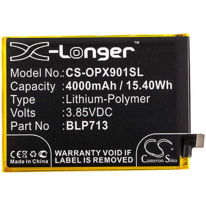 Replacement Battery for OPPO  Realme X – Mobile, SmartPhone – 4000mAh / 15.40Wh / 3.85V