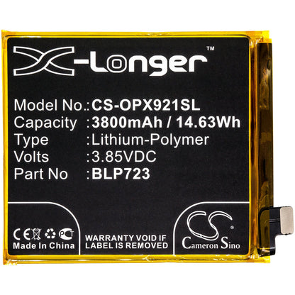 Replacement Battery for OPPO  Realme XT – Mobile, SmartPhone – 3800mAh / 14.63Wh / 3.85V