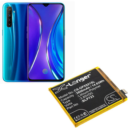 Replacement Battery for OPPO  Realme XT – Mobile, SmartPhone – 3800mAh / 14.63Wh / 3.85V