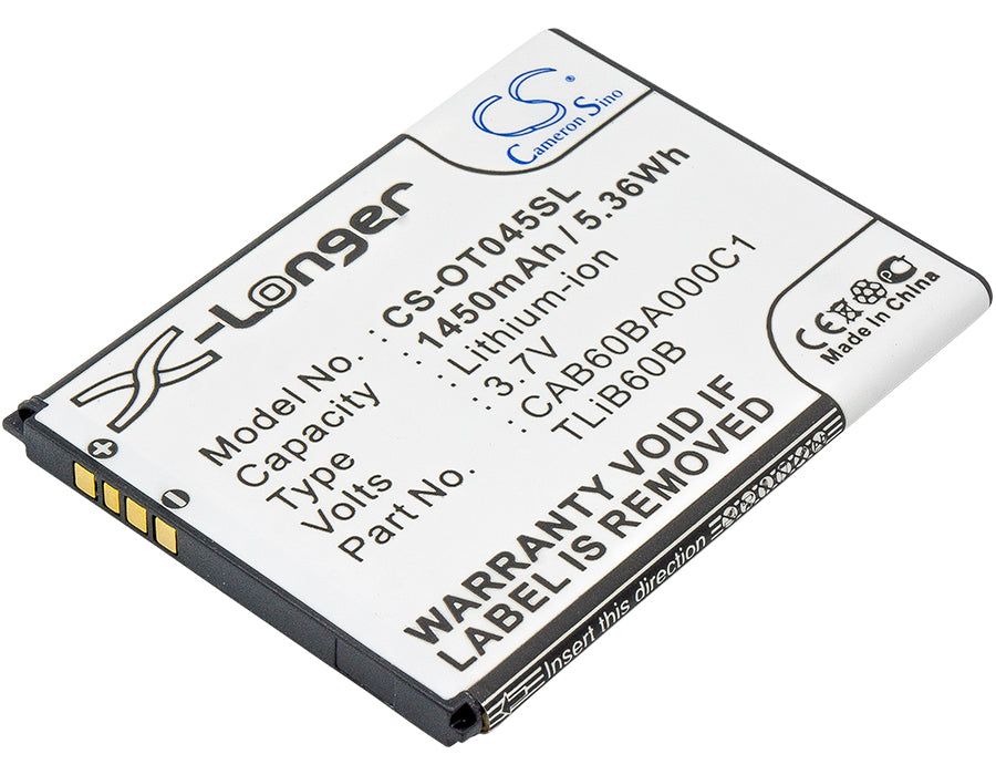 Replacement Battery for TCL | Alcatel | USCellular J210 – Mobile, SmartPhone – 1450mAh / 3.7V - image 1
