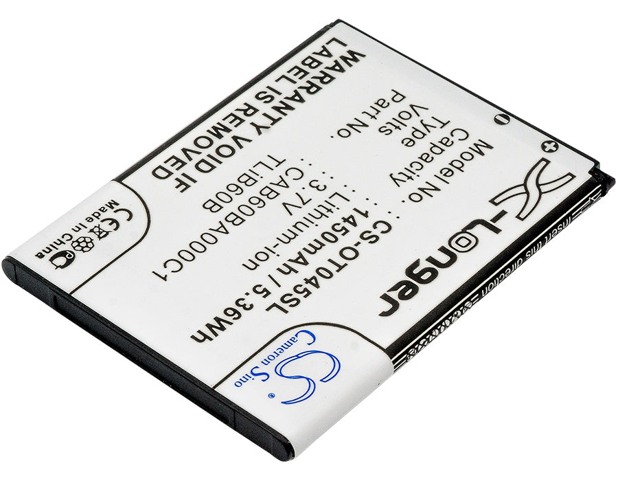 Replacement Battery for TCL  J210 – Mobile, SmartPhone – 1450mAh / 5.36Wh / 3.7V