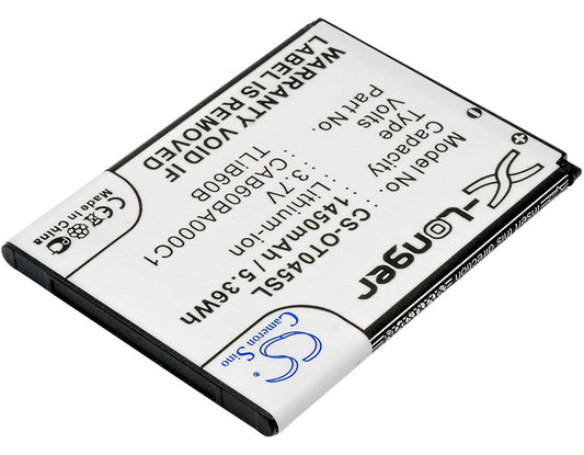 Replacement Battery for TCL  J210 – Mobile, SmartPhone – 1450mAh / 5.36Wh / 3.7V