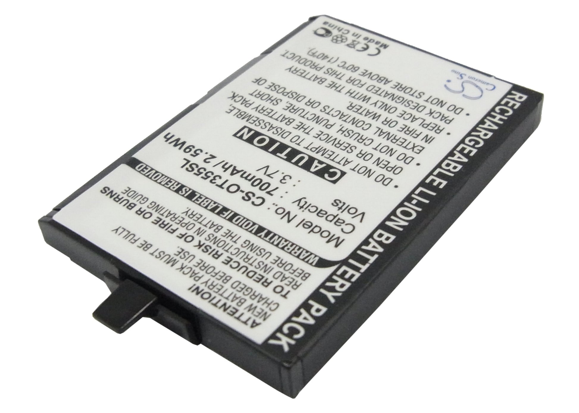 Replacement Battery for Alcatel OT-155 – Mobile, SmartPhone – 700mAh / 3.7V - image 2