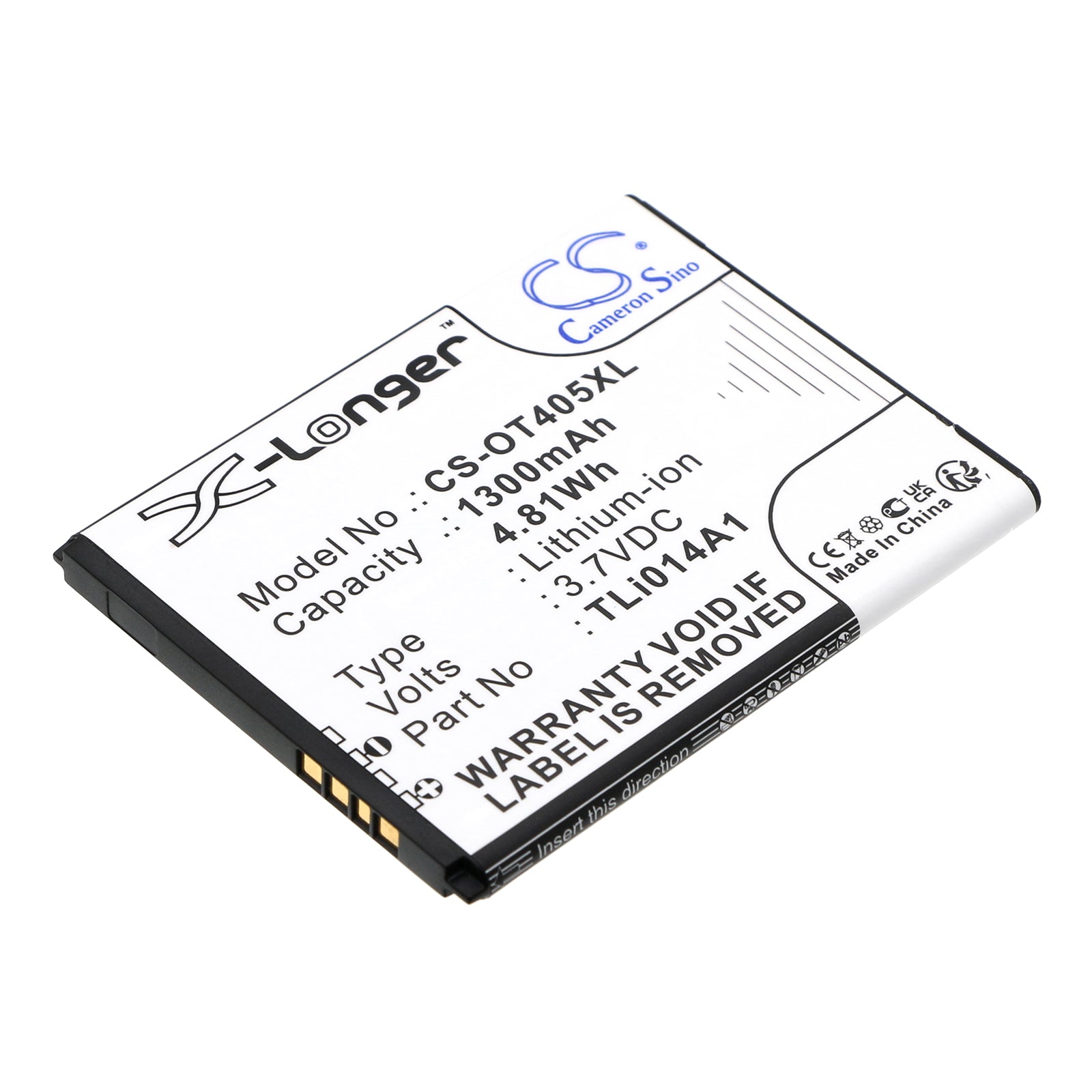 Replacement Battery for T-Mobile | Alcatel | Orange Evolve – Mobile, SmartPhone – 1300mAh / 3.7V - image 1