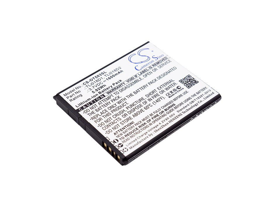 Replacement Battery for TCL | Alcatel One Touch Pop D5 – Mobile, SmartPhone – 1600mAh / 3.7V - image 1