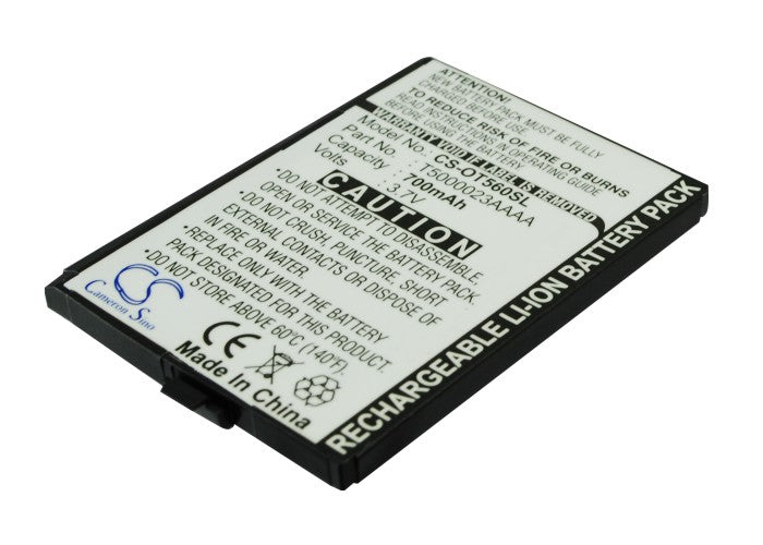 Replacement Battery for Alcatel OT-C550 – Mobile, SmartPhone – 700mAh / 3.7V - image 1