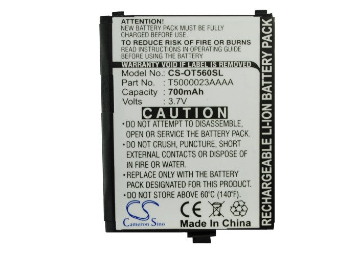 Replacement Battery for Alcatel OT-C550 – Mobile, SmartPhone – 700mAh / 3.7V - image 5