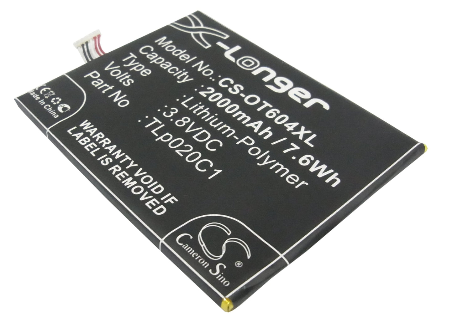 Replacement Battery for TCL | Alcatel S950 – Mobile, SmartPhone – 2000mAh / 3.8V - image 1